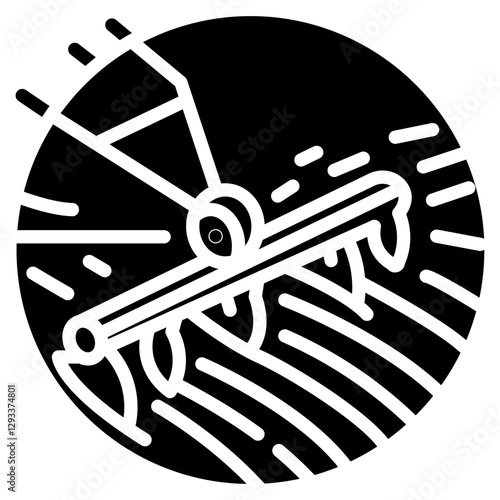 Field Plow Vector Icon