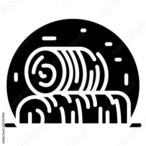 Hay Bale Vector Icon