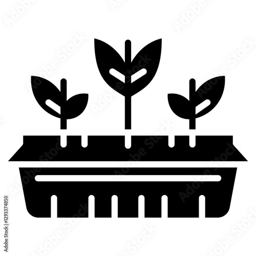 Seedling Tray Vector Icon