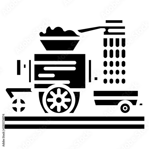 Threshing Machine Vector Icon