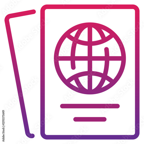 Passport Gradient Icon