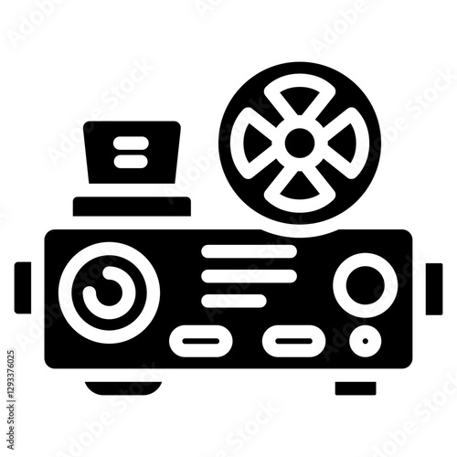 Digital Cinema Projector Vector Icon