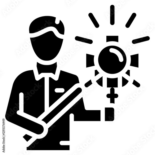 Lighting Technician Vector Icon