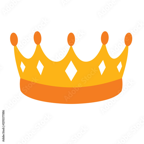 Crown clip art, clip art crown, crown vector art, flat icon design illustration
