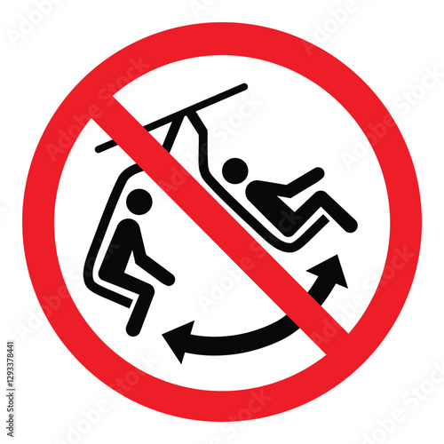 Safety warning sign - Do not swing the chair