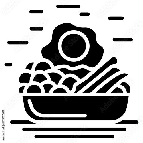 Home Cooked Meal Vector Icon