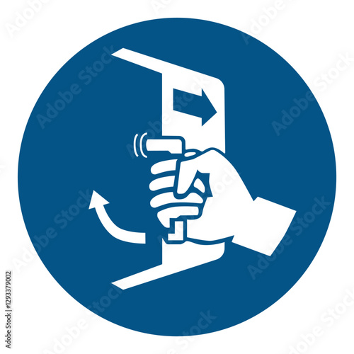 Mandatory sign Close and secure hatches in launch sequence