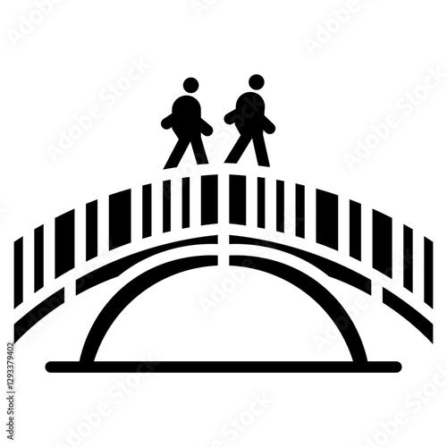 Pedestrian Bridge Vector Icon