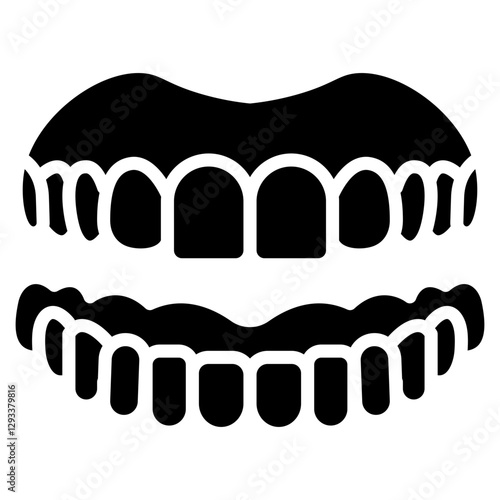 Custom Dentures Vector Icon