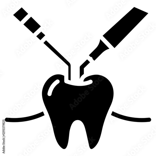 Dental Bonding Vector Icon