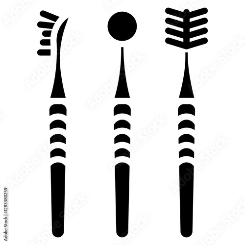 Interdental Brushes Vector Icon