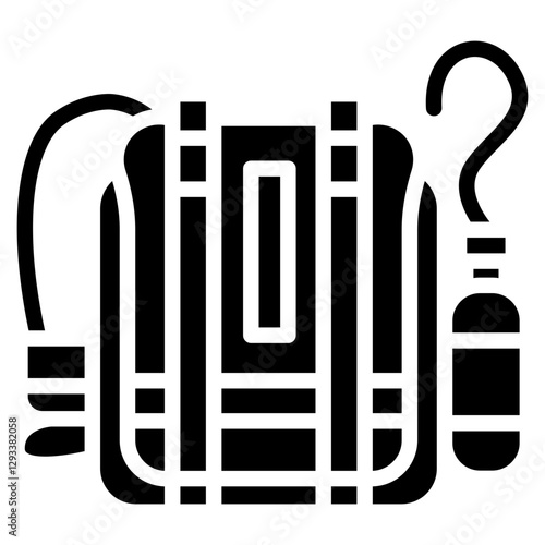 Firefighting Backpack Vector Icon