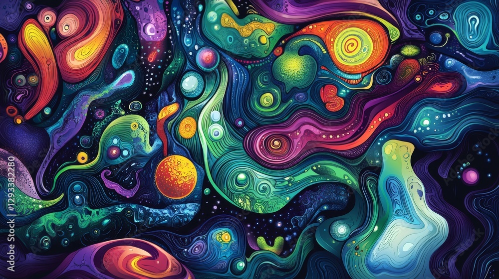 Colorful Abstract Galaxy Design Colorful Abstract Galaxy Design