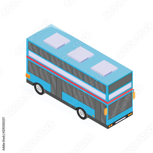 Double decker bus icon representing public city transport.