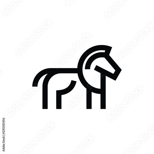 iconic line art horse logo