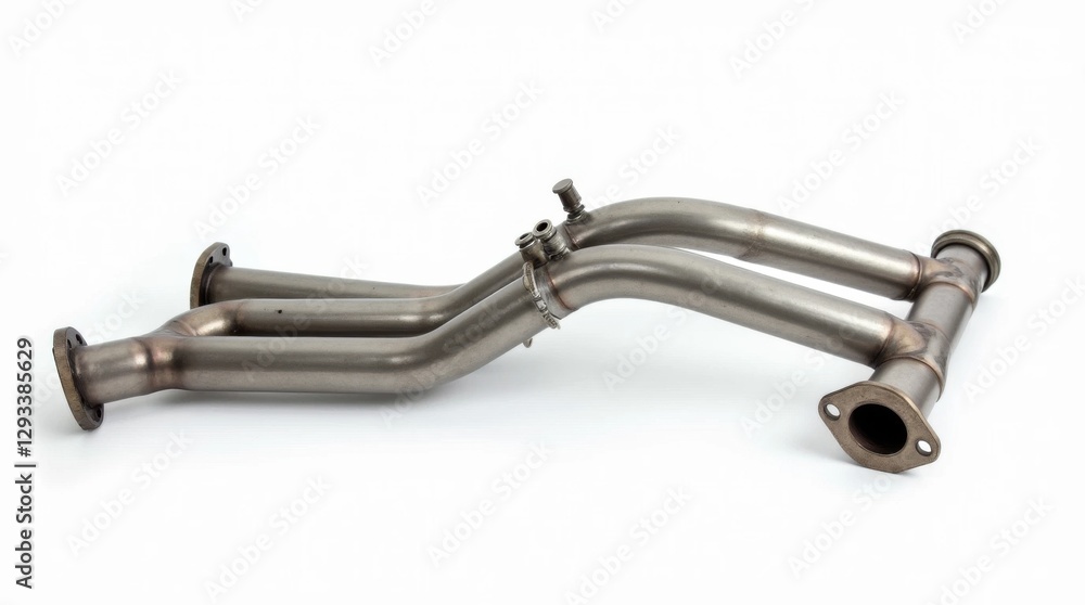 High-Resolution Studio Shot of an Exhaust Manifold High-Resolution Studio Shot of an Exhaust Manifold