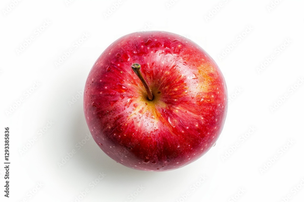 Shiny red apple on white background. AI generated Shiny red apple on white background. AI generated
