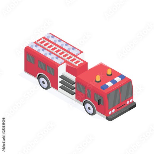 Fire truck icon representing emergency rescue and fire services.