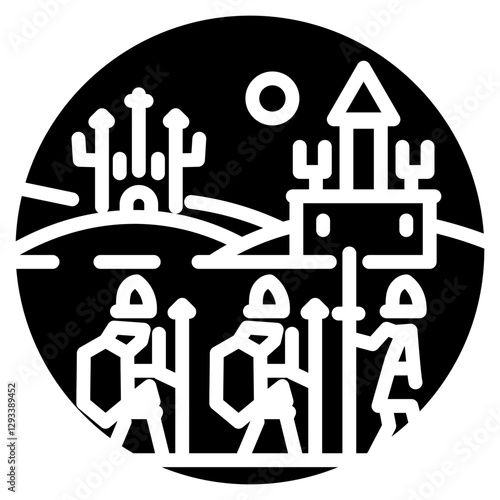 Ancient Battlefield Vector Icon