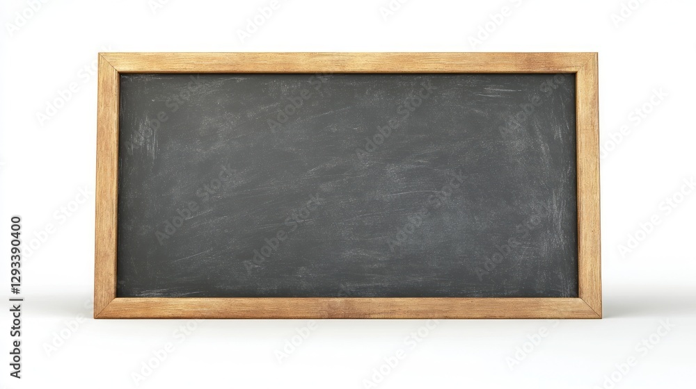 Blank chalkboard with wooden frame isolated on white background Blank chalkboard with wooden frame isolated on white background