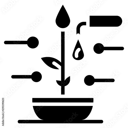 Oil Separation Vector Icon