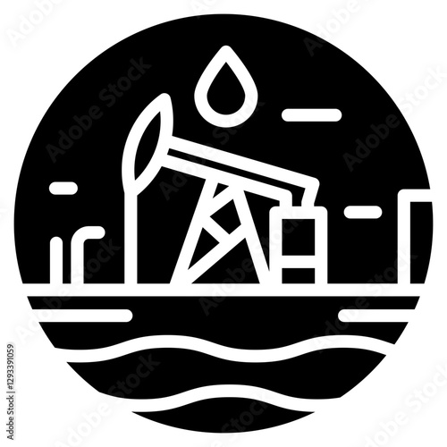 Shale Oil Vector Icon