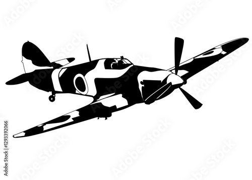 Valokuva Vintage fighter plane, world war military aircraft