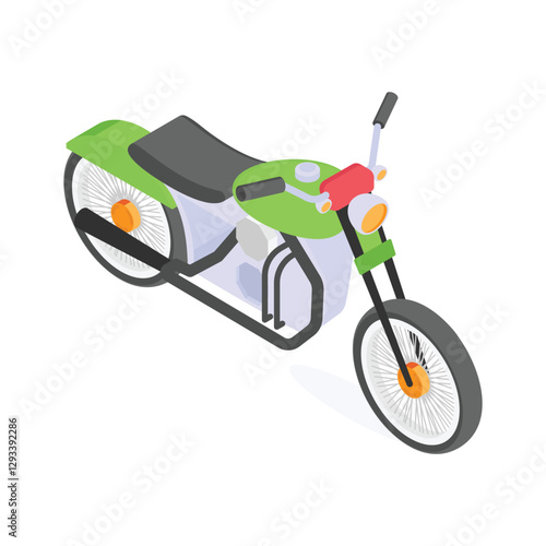 Get this amazing icon of motorbike in modern design style