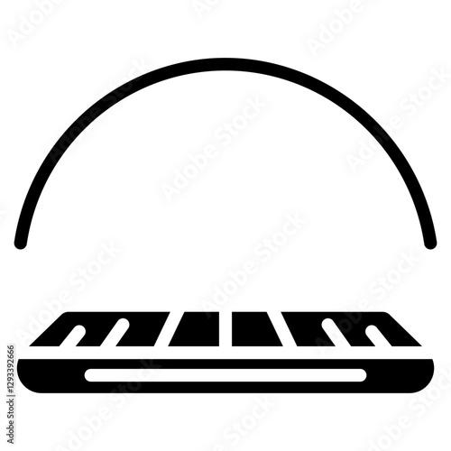 Pilates Mat Vector Icon
