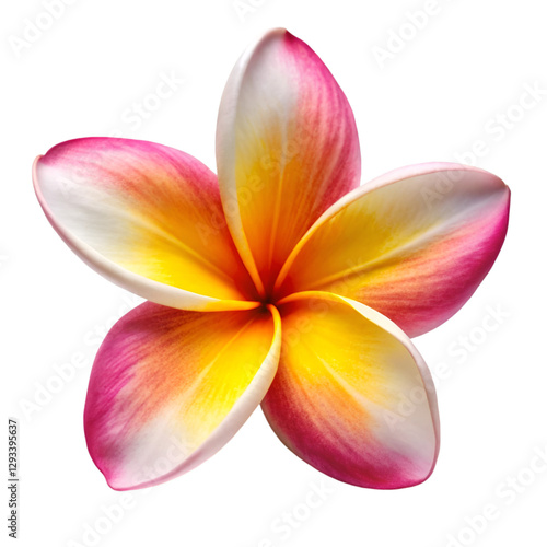 Frangipani or plumeria flower isolated on transparent background