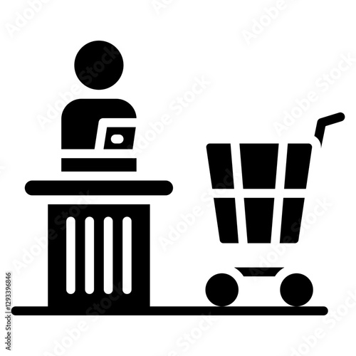 Self Checkout Vector Icon
