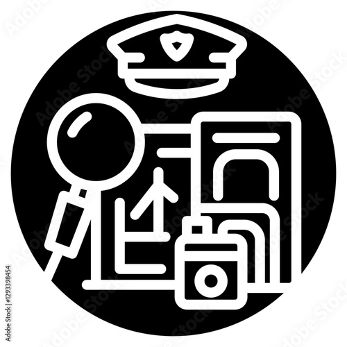 Border Control Vector Icon