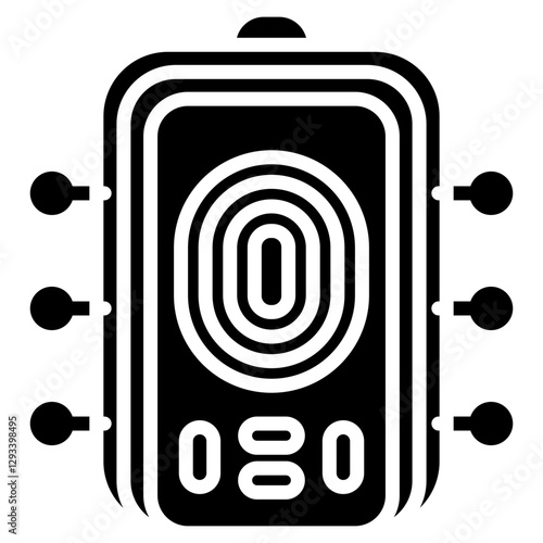 Fingerprint Scanner Vector Icon