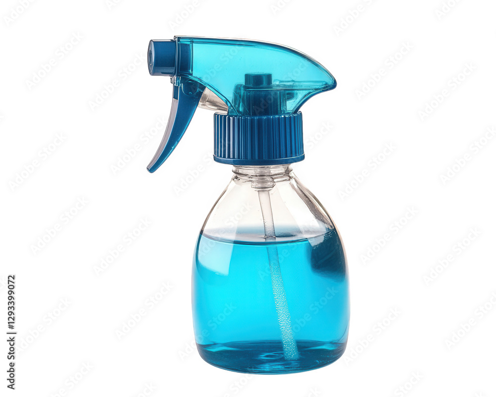 blue spray bottle filled with liquid, ideal for cleaning or gardening tasks. ergonomic design and nozzle allow for easy application and control blue spray bottle filled with liquid, ideal for cleaning or gardening tasks. ergonomic design and nozzle allow for easy application and control