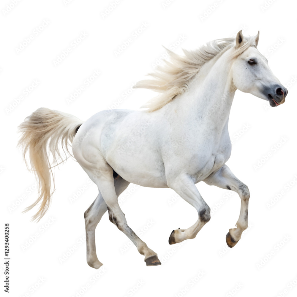 White horse isolated on transparent background White horse isolated on transparent background