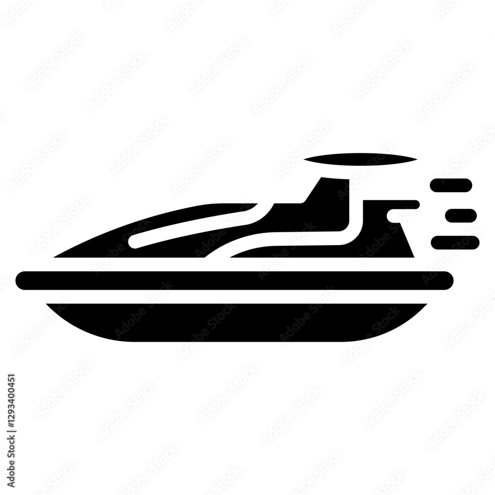 Naklejka premium Hovercraft Vector Icon