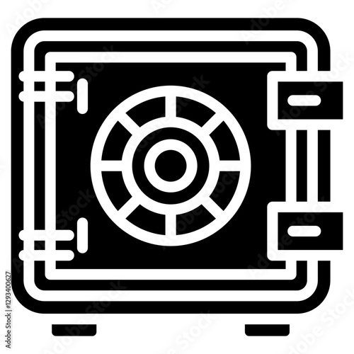 Bank Safe Vector Icon