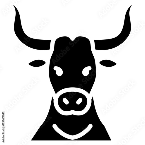 Longhorn Steer Vector Icon