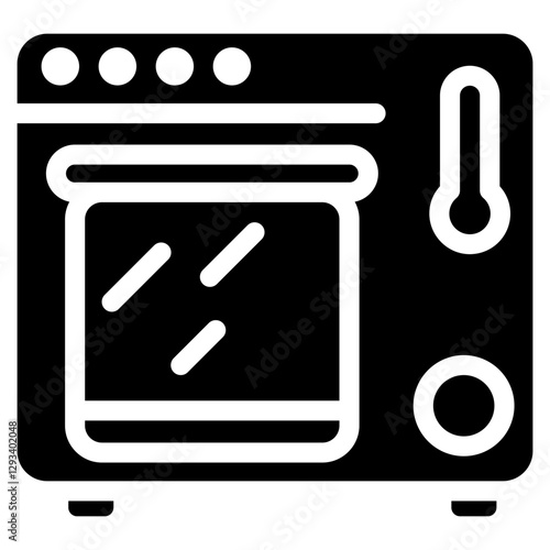 Heat Treatment Oven Vector Icon