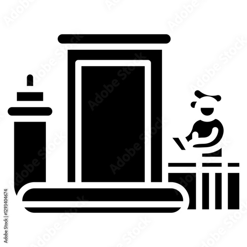 Security Checkpoint Vector Icon