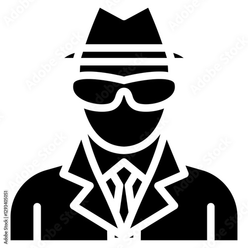 Undercover Police Vector Icon