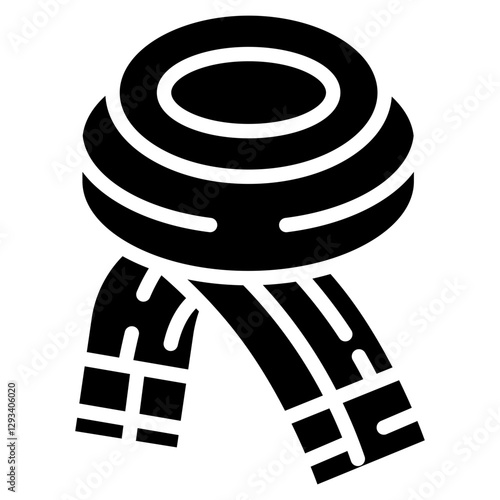 Winter Muffler Vector Icon