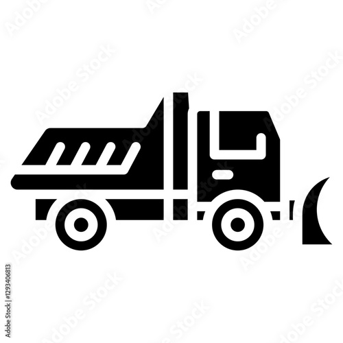 Snowplow Truck Vector Icon