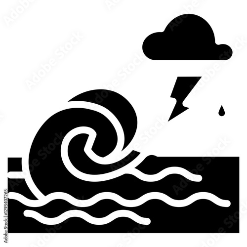 Cyclonic Storm Surge Vector Icon