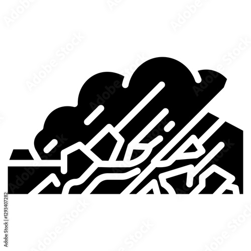 Debris Flow Vector Icon