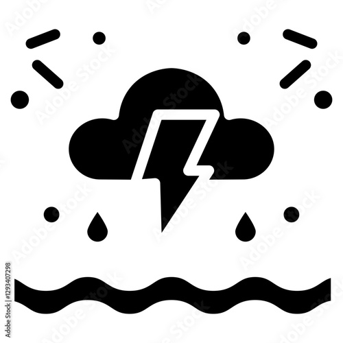 Flash Flood Vector Icon