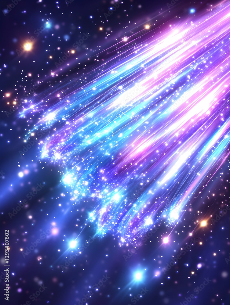 Obraz premium Abstract cosmic light streaks