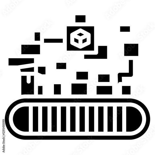 Sorting Machine Vector Icon