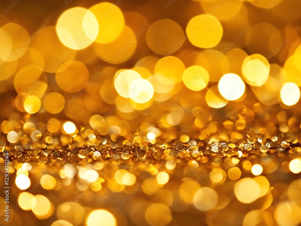 Obraz premium Golden bokeh lights glitter background