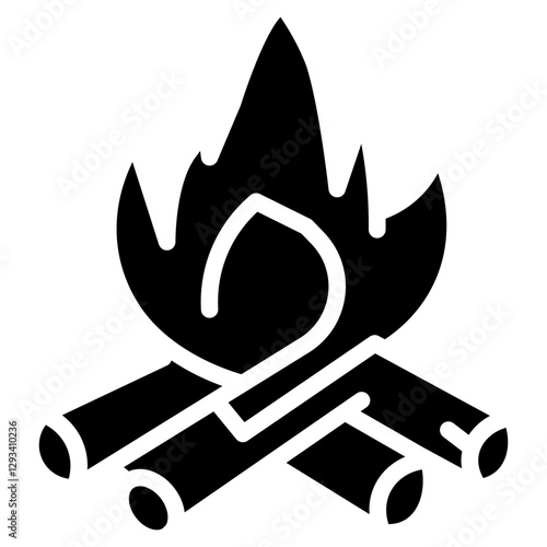 Autumn Bonfire Vector Icon
